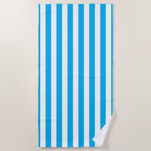 CLASSIC LIGHT BLUE STRIPED BEACH TOWEL STRANDLAKEN (Voorkant)