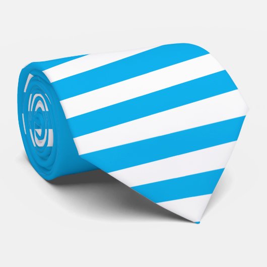 CLASSIC LIGHT BLUE STRIPED STROPDAS (Opgerold)