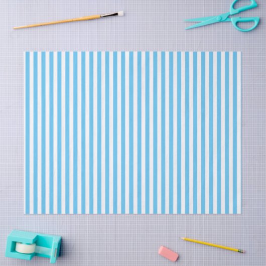 CLASSIC LIGHT BLUE STRIPED TISSUEPAPIER (Craft)