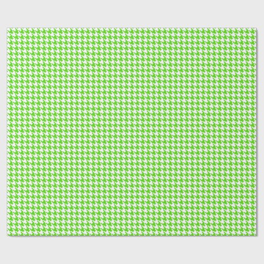 Classic Light Green and White Houndstooth Pattern Cadeaupapier (Vlak)