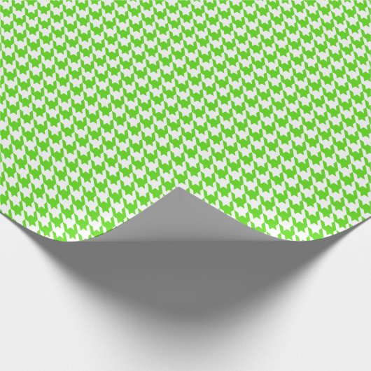 Classic Light Green and White Houndstooth Pattern Cadeaupapier (Hoek)