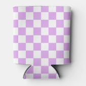 Classic light lavender checkerboard  blikjeskoeler (Voorkant)