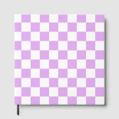 Classic light lavender checkerboard gastenboek (Voorkant)