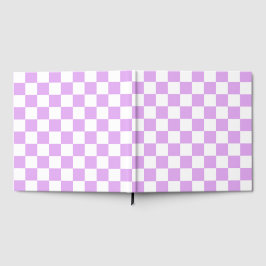 Classic light lavender checkerboard  gastenboek