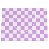 Classic light lavender checkerboard groot cadeauzakje (Voorkant)