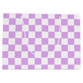 Classic light lavender checkerboard groot cadeauzakje (Achterkant)