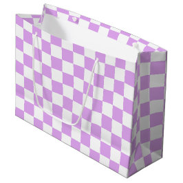 Classic light lavender checkerboard  groot cadeauzakje