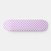 Classic light lavender checkerboard  persoonlijk skateboard (Horizontaal)