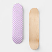 Classic light lavender checkerboard  persoonlijk skateboard (Voorkant)