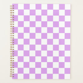 Classic light lavender checkerboard  planner