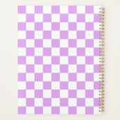 Classic light lavender checkerboard  planner (Achterkant)
