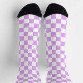 Classic light lavender checkerboard sokken (Top)
