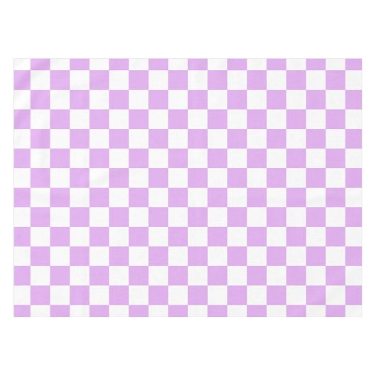 Classic light lavender checkerboard  tafelkleed (Voorkant (Horizontaal))