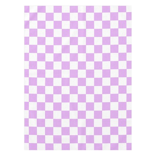 Classic light lavender checkerboard  tafelkleed (Voorkant)