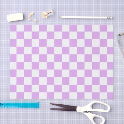 Classic light lavender checkerboard tissuepapier (Craft)