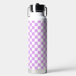 Classic light lavender checkerboard  waterfles