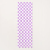 Classic light lavender checkerboard yogamat (Achterkant)