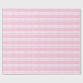 Classic Light Pink Gingham Birthday Wrapping Paper Cadeaupapier (Vlak)