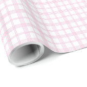 Classic Light Pink Tartan 70th Birthday Wrapping Cadeaupapier (Rol Hoek)