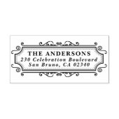 Classic Lijst Aangepaste familienaam & retouradres Rubberstempel (Afrduk)