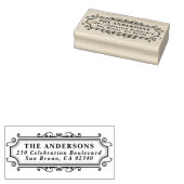 Classic Lijst Aangepaste familienaam & retouradres Rubberstempel (Gestempeld)