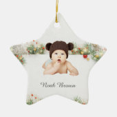 Classic Lijst Baby's eerste kerst Ornament (Voorkant)
