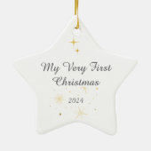 Classic Lijst Baby's eerste kerst Ornament (Achterkant)