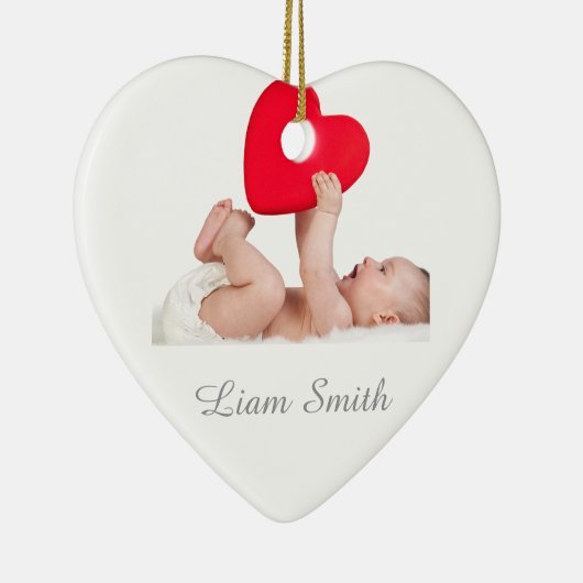 Classic Lijst Baby's eerste kerst Ornament (Rechts)