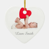 Classic Lijst Baby's eerste kerst Ornament (Voorkant)