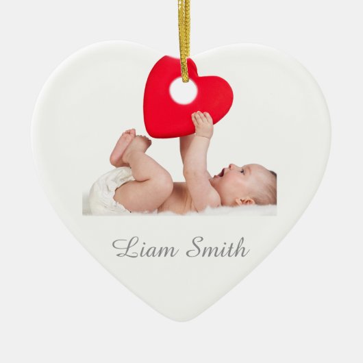 Classic Lijst Baby's eerste kerst Ornament (Voorkant)