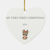 Classic Lijst Baby's eerste kerst Ornament (Achterkant)