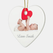Classic Lijst Baby's eerste kerst Ornament (Links)