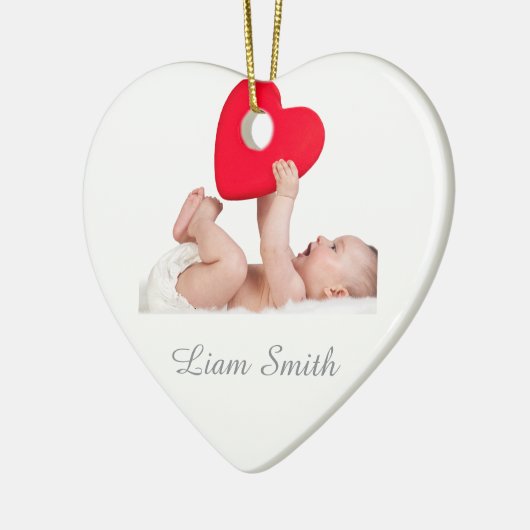 Classic Lijst Baby's eerste kerst Ornament (Links)