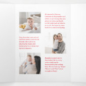 Classic Lijst BEWERKBARE KLEUR Trifold Vakantie Ka Drieluik Uitnodiging (Binnenkant midden)