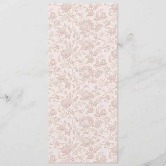 Classic  Lijst Crest Wedding Monograms Menu (Achterkant)