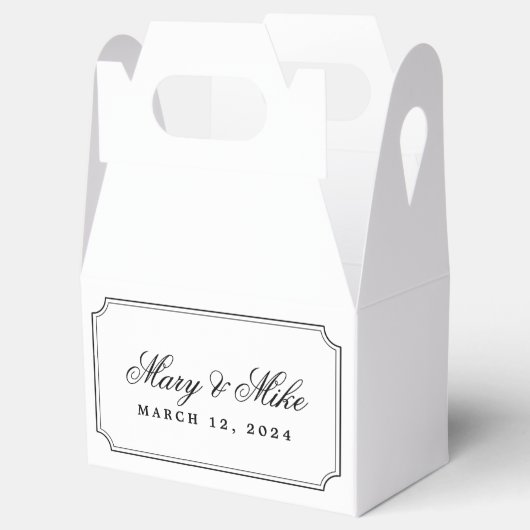 Classic Lijst en Script Wedding Sweets Bedankdoosjes (Geopend)