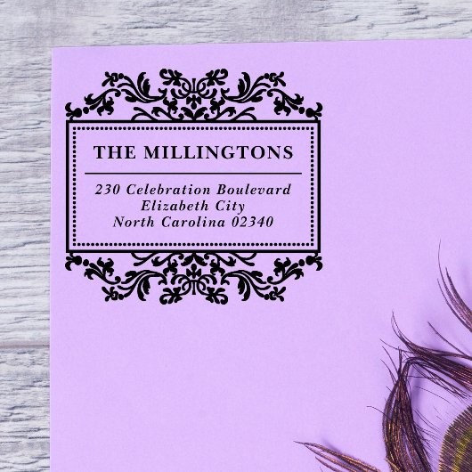 Classic  Lijst familienaam retouradres Rubberstempel