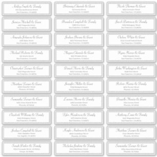 Classic Lijst Script Bruiloft Gast Namen Adres Sticker