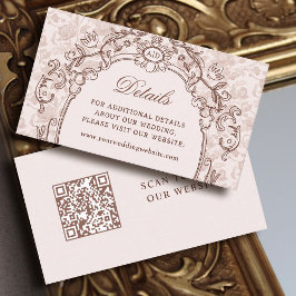 Classic  Lijst Wedding Details Website Informatiekaartje