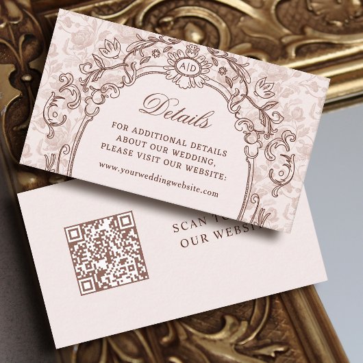 Classic Lijst Wedding Details Website Informatiekaartje