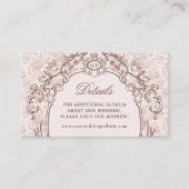 Classic Lijst Wedding Details Website Informatiekaartje (Voorkant)