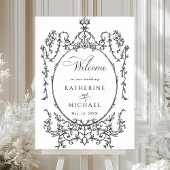 Classic Lijst Zwart-wit bruiloft Welkom Poster