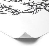 Classic Lijst Zwart-wit bruiloft Welkom Poster (Hoek)