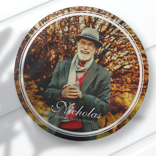 Classic Lijsten Simple Photo Funeral Memorial Ronde Button 5,7 Cm