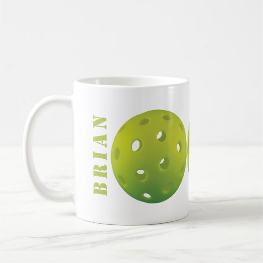 Classic Lime groen 002 met naam Koffiemok (Links)