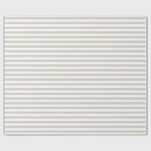 Classic Linen Beige Color Stripes Patroon Cadeaupapier (Vlak)