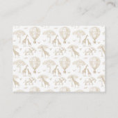 Classic Little Wild One Baby shower Toile Informatiekaartje (Achterkant)