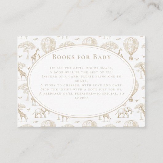 Classic Little Wild One Baby shower Toile Informatiekaartje (Voorkant)