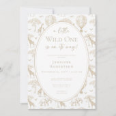 Classic Little Wild One Baby shower Toile Kaart (Voorkant)