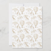 Classic Little Wild One Baby shower Toile Kaart (Achterkant)